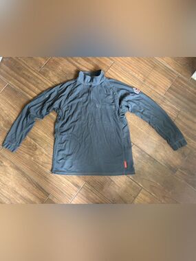 Bulwark FR iQ Series Quarter Zip Flame Resistant Work Shirt Gray Size Medium